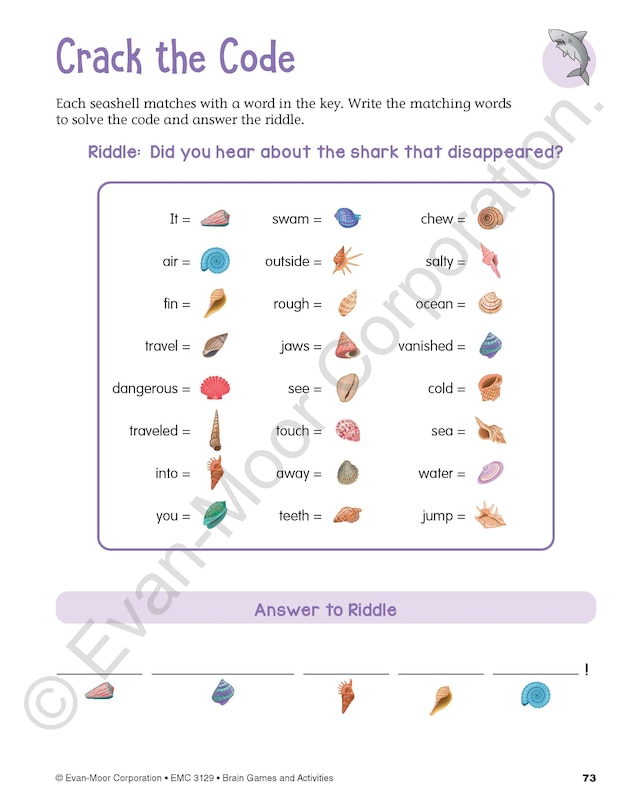 Aperçu du contenu 4_Brain Games and Activities, Age 8 - 9 Workbook