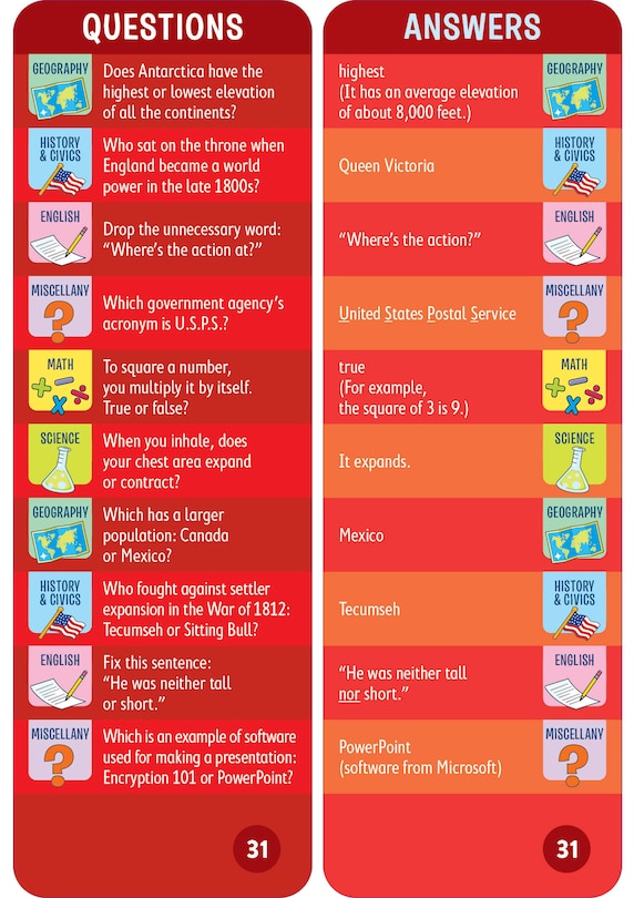 Aperçu du contenu 5_Brain Quest 6th Grade Smart Cards Revised 4th Edition