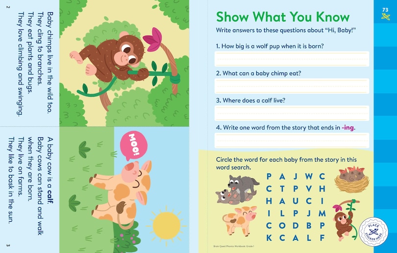 Sample content 2_Brain Quest Phonics Workbook: Grade 1