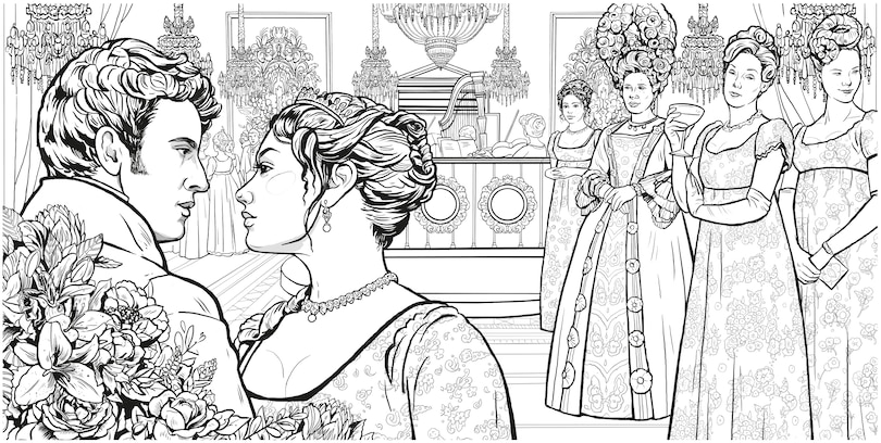 Aperçu du contenu 2_Bridgerton: The Official Coloring Book
