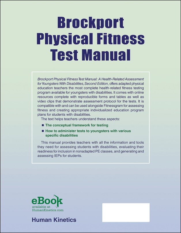 Back cover_Brockport Physical Fitness Test Manual