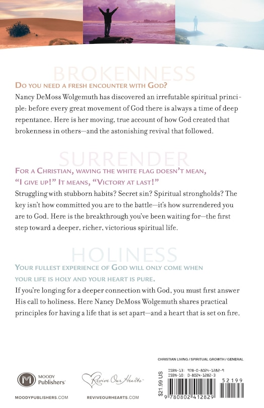 Back cover_Brokenness, Surrender, Holiness