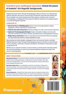 Aper&ccedil;u du contenu_Building Classroom Culture Through Translanguaging: Theory to Practice