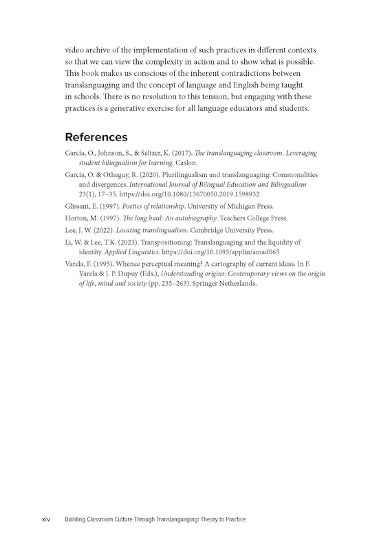 Aper&ccedil;u du contenu 2_Building Classroom Culture Through Translanguaging: Theory to Practice