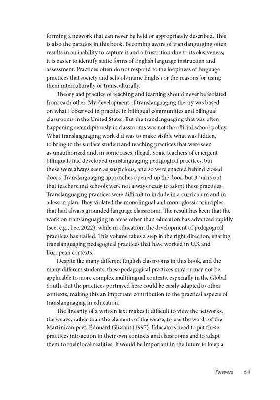 Aper&ccedil;u du contenu 3_Building Classroom Culture Through Translanguaging: Theory to Practice