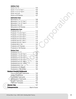Aperçu du contenu 2_Building Math Fluency, Grade 3 Teacher Resource