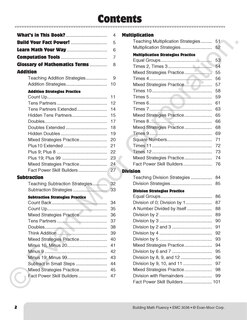 Aperçu du contenu_Building Math Fluency, Grade 4 - 6 Teacher Resource