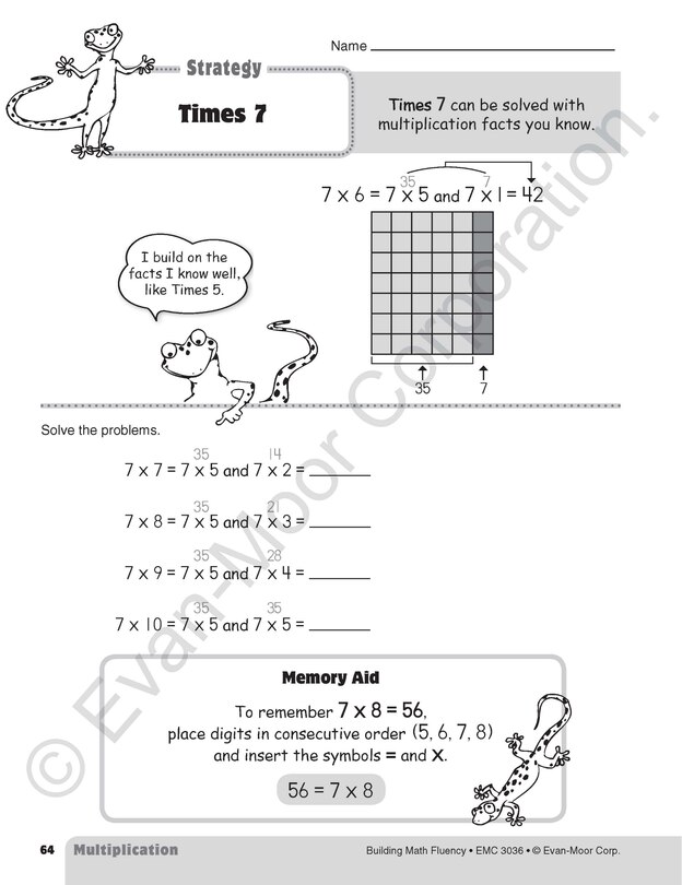 Aperçu du contenu 4_Building Math Fluency, Grade 4 - 6 Teacher Resource