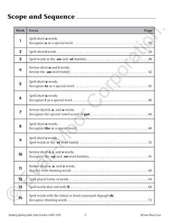 Sample content_Building Spelling Skills, Grade 1 Teacher Edition