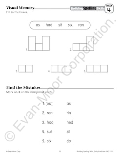 Sample content 4_Building Spelling Skills, Grade 1 Teacher Edition