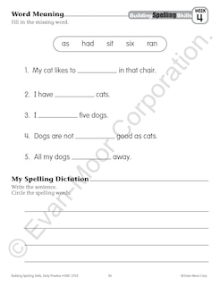 Sample content 5_Building Spelling Skills, Grade 1 Teacher Edition