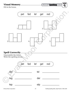 Sample content 2_Building Spelling Skills, Grade 1 Student Workbook (5-pack)