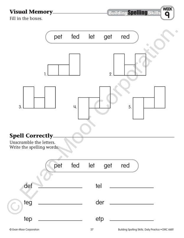 Sample content 2_Building Spelling Skills, Grade 1 Student Workbook