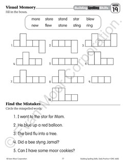 Sample content 2_Building Spelling Skills, Grade 2 Student Workbook