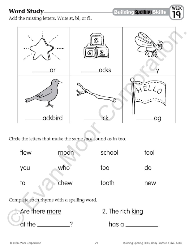 Sample content 4_Building Spelling Skills, Grade 2 Student Workbook