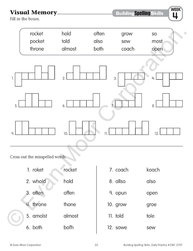 Aperçu du contenu 4_Building Spelling Skills, Grade 3 Teacher Edition