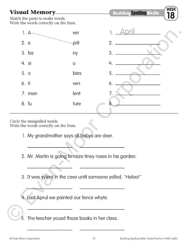 Sample content 2_Building Spelling Skills, Grade 3 Student Workbook