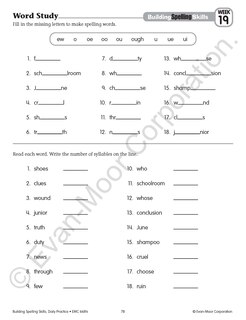 Aperçu du contenu 3_Building Spelling Skills, Grade 4 Student Workbook (5-pack)