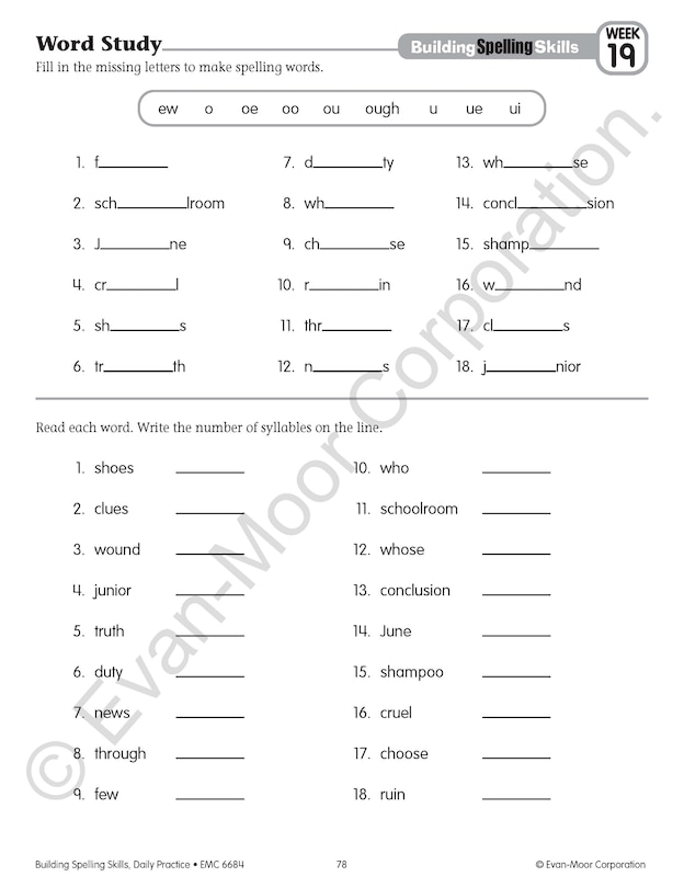 Sample content 3_Building Spelling Skills, Grade 4 Student Workbook