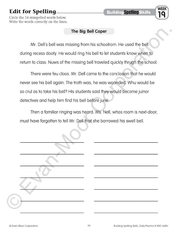 Sample content 4_Building Spelling Skills, Grade 4 Student Workbook
