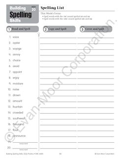 Sample content 5_Building Spelling Skills, Grade 4 Student Workbook