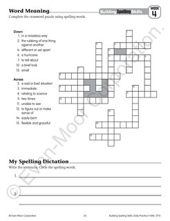 Sample content 4_Building Spelling Skills, Grade 6 Teacher Edition