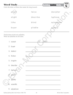 Sample content 5_Building Spelling Skills, Grade 6 Teacher Edition