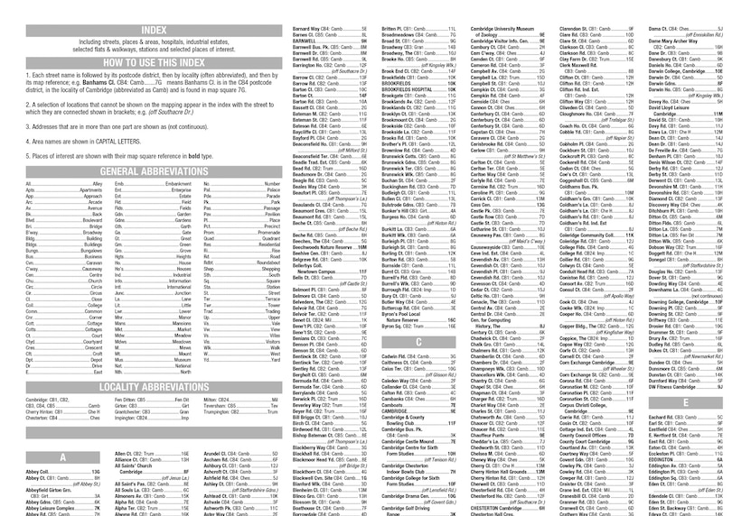 Sample content 4_Cambridge A-Z Pocket Street Map