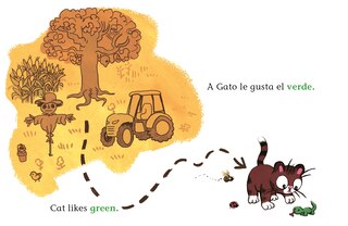 Sample content_Cat Likes Red / A Gato le gusta el rojo