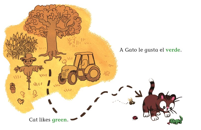 Sample content_Cat Likes Red / A Gato le gusta el rojo