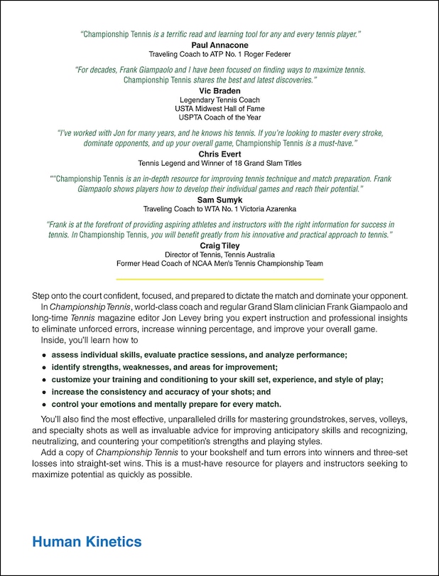 Couverture arri&egrave;re_Championship Tennis