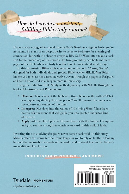 Back cover_Chasing Sacred Bible Study