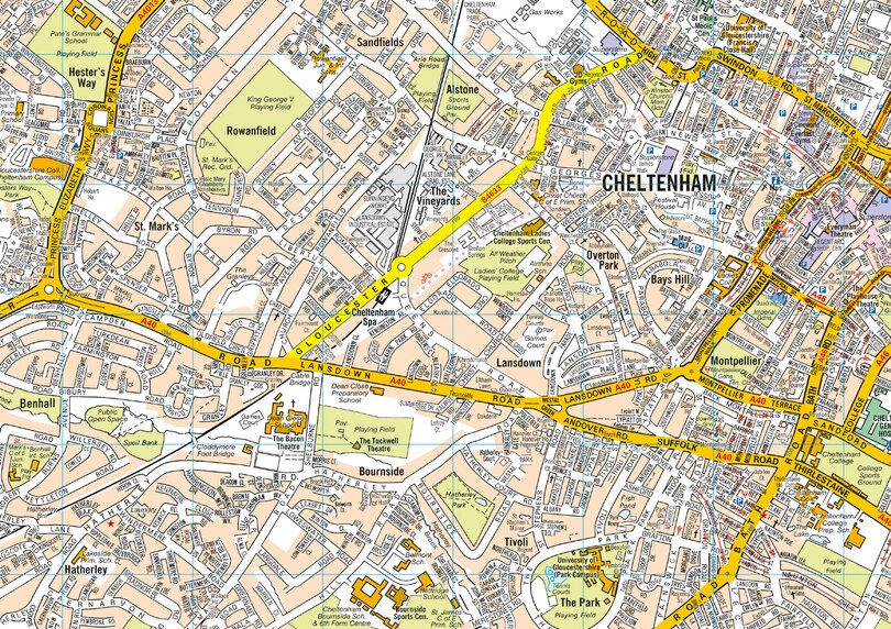 Sample content 2_Cheltenham A-Z Pocket Street Map: Accurate street map for easy navigation