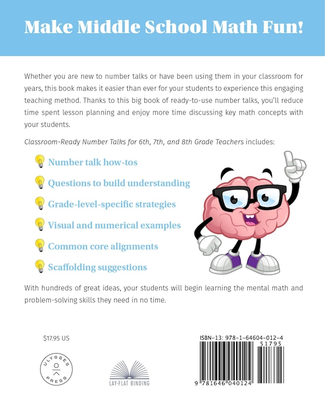 Couverture arri&egrave;re_Classroom-ready Number Talks For Sixth, Seventh, And Eighth Grade Teachers