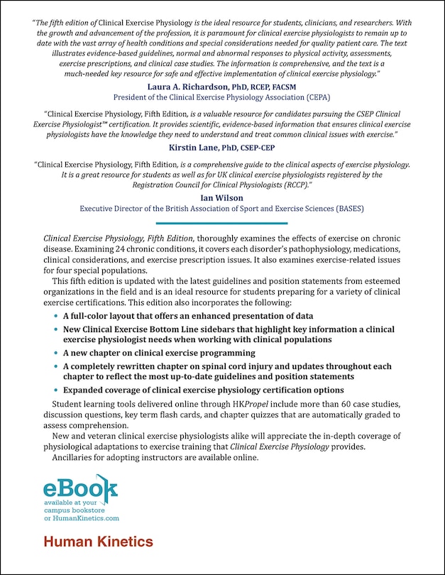 Couverture arri&egrave;re_Clinical Exercise Physiology