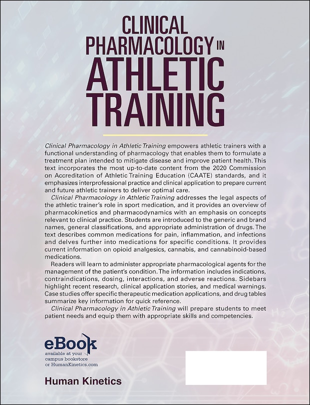 Back cover_Clinical Pharmacology In Athletic Training