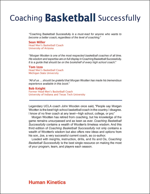 Couverture arri&egrave;re_Coaching Basketball Successfully