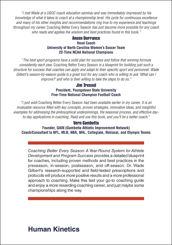 Back cover_Coaching Better Every Season