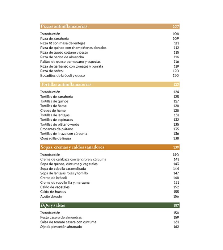 Sample content 3_Cocina antiinflamatoria: M&aacute;s de 100 recetas para sanar / Anti-Inflammatory Cooking: More Than 100 Recipes for Healing