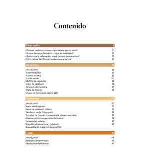 Sample content 5_Cocina antiinflamatoria: M&aacute;s de 100 recetas para sanar / Anti-Inflammatory Cooking: More Than 100 Recipes for Healing