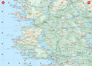 Sample content 2_Collins Handy Road Atlas Ireland: Handy map of Ireland using clear and detailed mapping