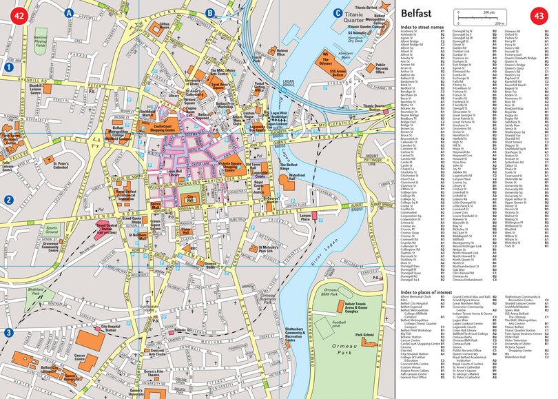 Sample content 3_Collins Handy Road Atlas Ireland: Handy map of Ireland using clear and detailed mapping