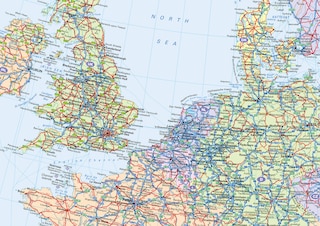 Sample content 4_Collins Road Map of Europe: Folded map