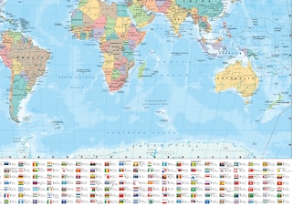 Sample content 2_Collins World Wall Laminated Map