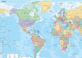 Sample content 4_Collins World Wall Laminated Map