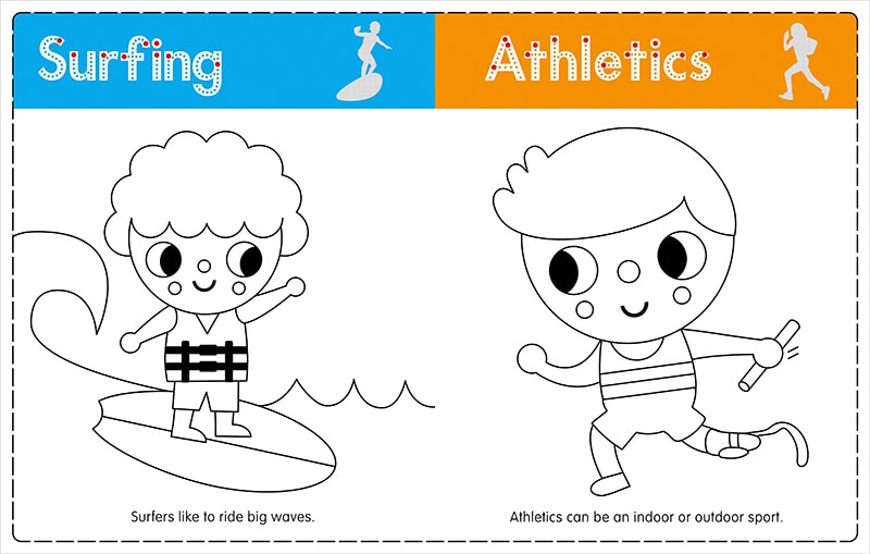 Aper&ccedil;u du contenu_Color and Learn Workbook My First Color and Learn: Let's Play Sports