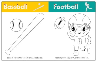 Aper&ccedil;u du contenu 2_Color and Learn Workbook My First Color and Learn: Let's Play Sports