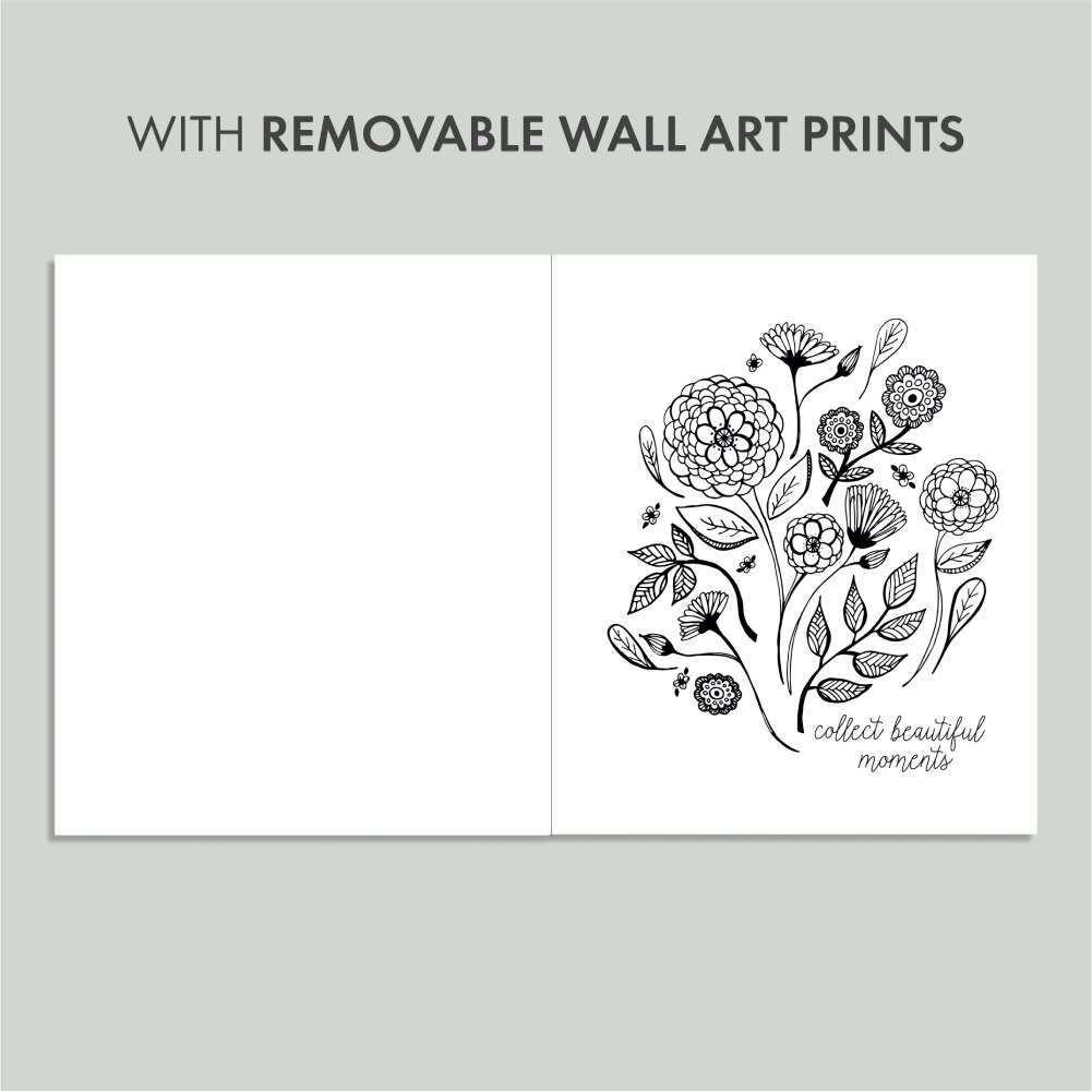 Color Happy: An Adult Coloring Book Of Removable Wall Art