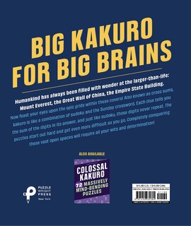 Back cover_Colossal Kakuro: 72 Titanically Tricky Puzzles