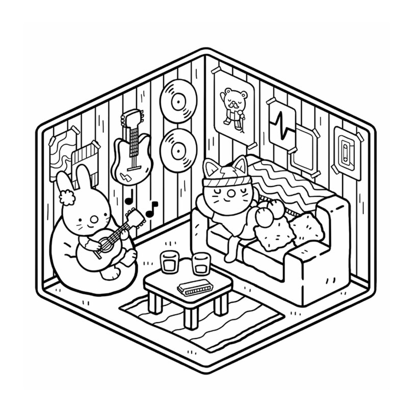 Sample content_COLOURING CORNER COSY HOMES